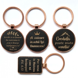 Brelocuri metalice aurii negru, mesaje crestine Brelocuri metalice aurii negru, mesaje crestine